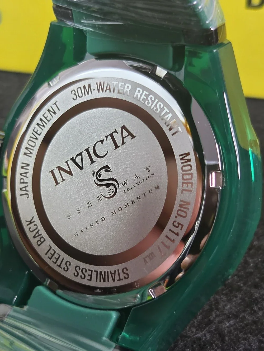 Invicta Speedway Men’s 45mm Watch Green Black Silver Dial Quartz 51117